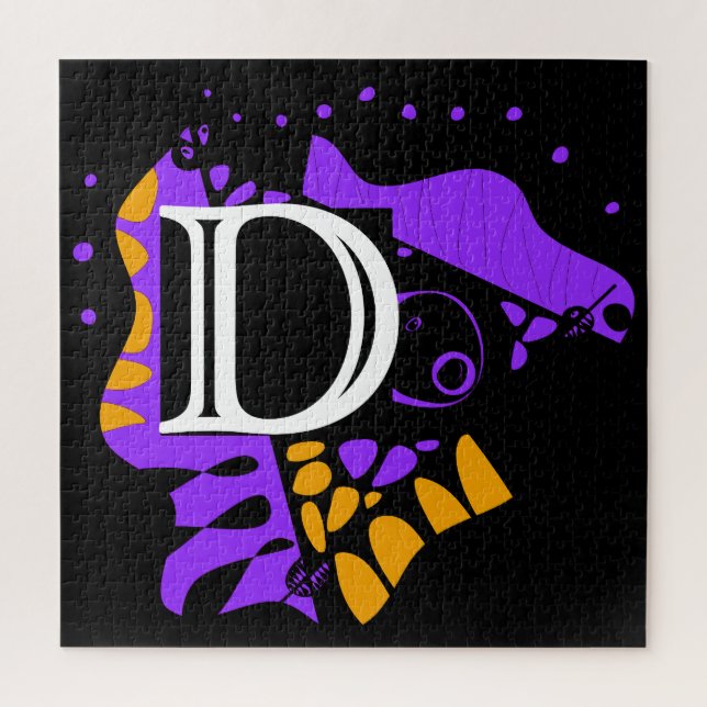 Bird’s Nest - Personalised Initial Letter D Jigsaw Puzzle (Vertical)