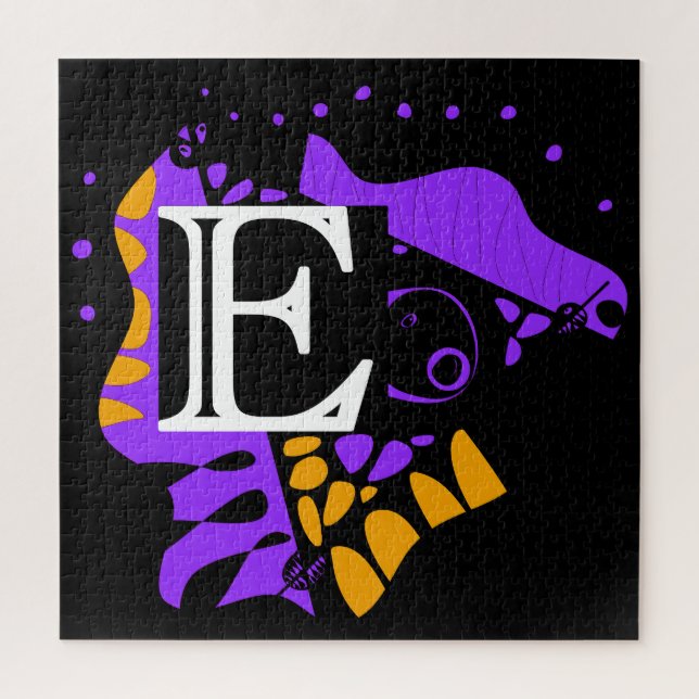 Bird’s Nest - Personalised Initial Letter E Jigsaw Puzzle (Vertical)