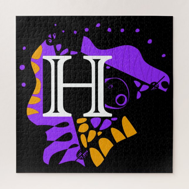 Bird’s Nest - Personalised Initial Letter H Jigsaw Puzzle (Vertical)