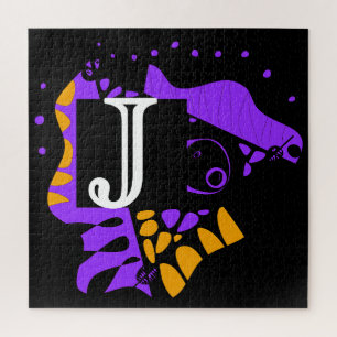 Bird’s Nest - Personalised Initial Letter J Jigsaw Puzzle