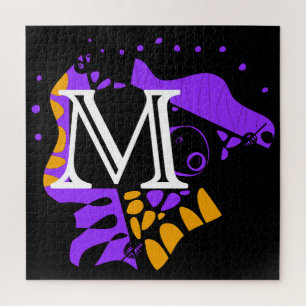 Bird’s Nest - Personalised Initial Letter M Jigsaw Puzzle