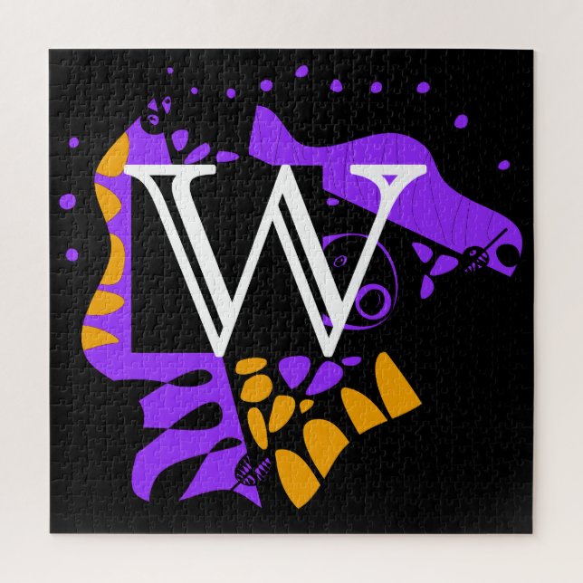 Bird’s Nest - Personalised Initial Letter W Jigsaw Puzzle (Vertical)