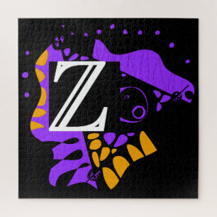 Bird’s Nest - Personalised Initial Letter Z Jigsaw Puzzle