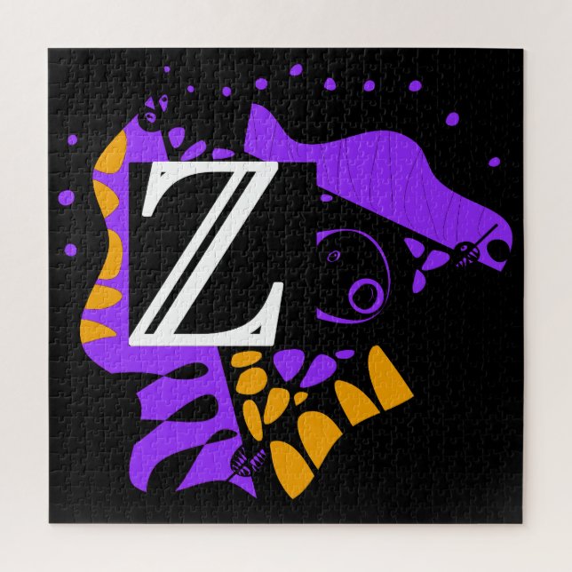 Bird’s Nest - Personalised Initial Letter Z Jigsaw Puzzle (Vertical)