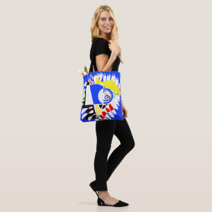 Bird’s Nest - Royal Blue White Tote Bag