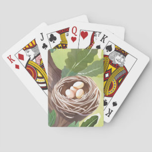 Bird’s Nest Watercolor Eggs Nature Playing Cards