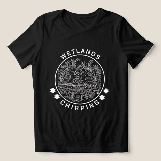 bird sanctuary Tri-Blend shirt (Design Front)