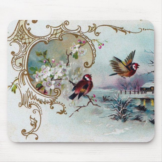 Bird Scene Mouse Mat (Front)