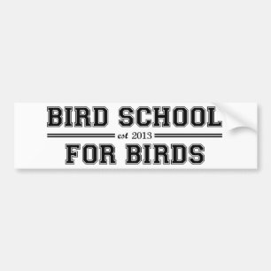 Bird School Which Is For Birds Bumper Sticker
