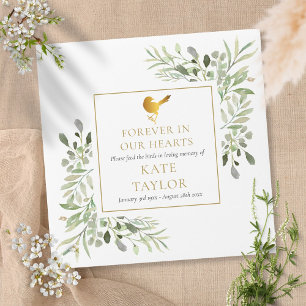 Bird Seed Packet Greenery Funeral Memorial Envelope