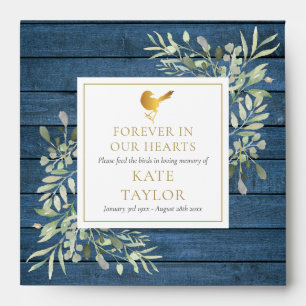 Bird Seed Packet Rustic Greenery Funeral Memorial Envelope