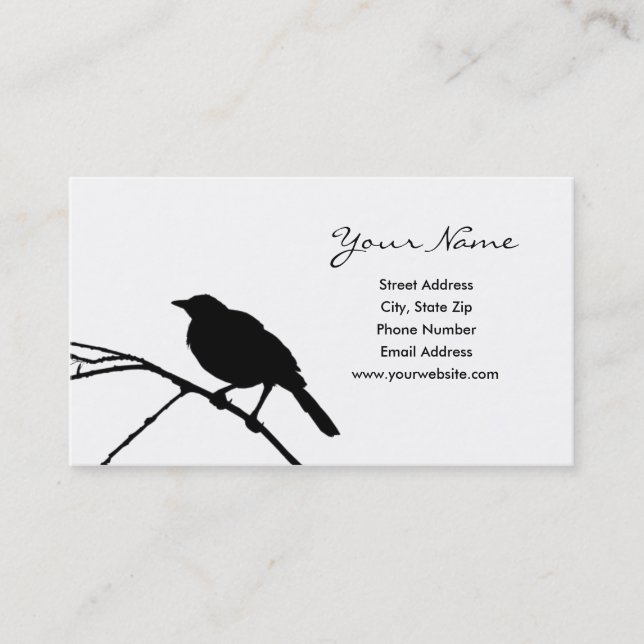 Bird Silhouette Business Cards (Front)