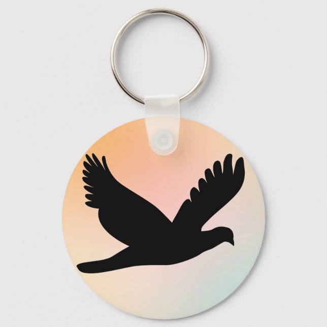 Bird Silhouette Key Ring (Front)