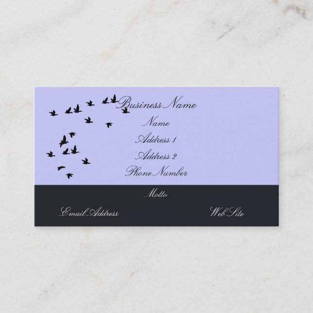 Bird Silhouettes Business Cards (Front)