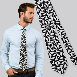 Bird Silhouettes Pattern Tie