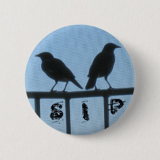 bird-silhouettes-resize, S, I, P 6 Cm Round Badge