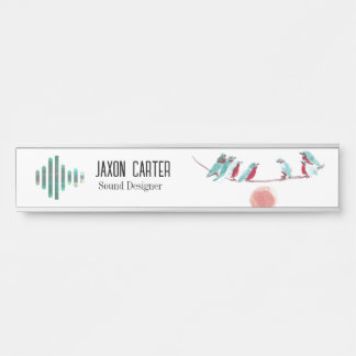 Bird singing Desk Nameplate