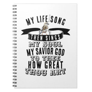 Bird Singing How Great Thou Art Hymn Christian Notebook