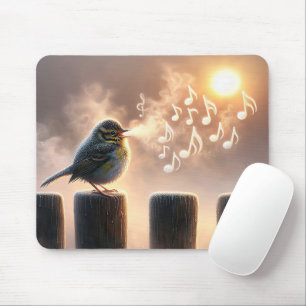 Bird Singing In Morning Sunshine Mouse Mat