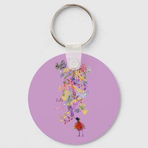 Bird Singing Key Ring
