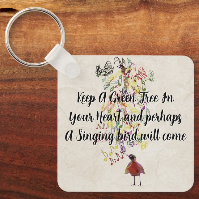 Bird Singing Key Ring (Front)