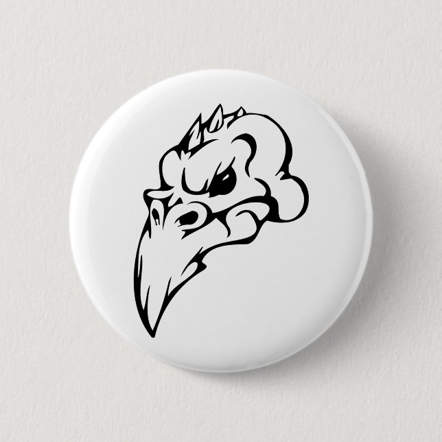 Bird Skull 6 Cm Round Badge (Front)