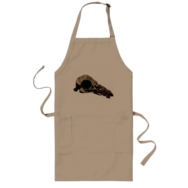 Bird Skull Long Apron (Front)