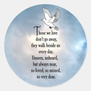 Bird "So Loved" Poem Classic Round Sticker