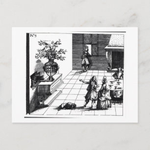 Bird song musical tree, published c.1670 (engravin postcard