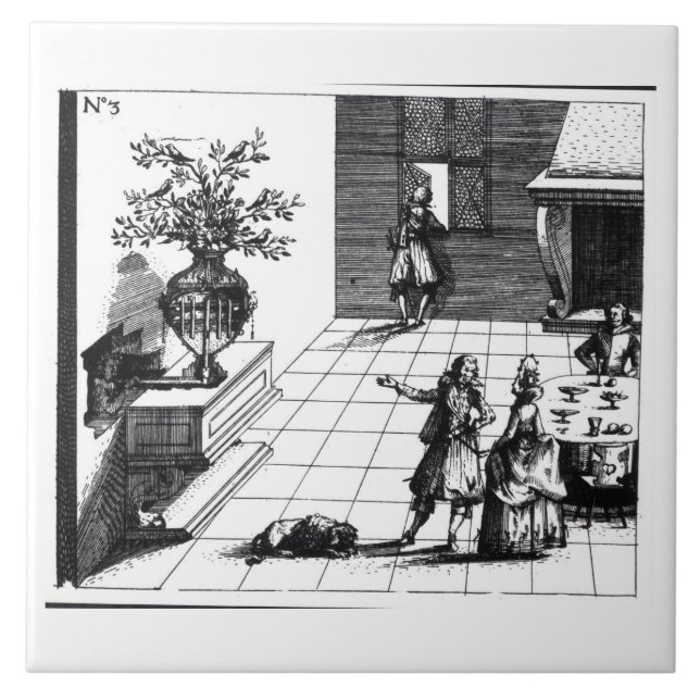 Bird song musical tree, published c.1670 (engravin tile (Front)