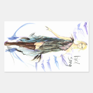 Bird Song Rectangular Sticker