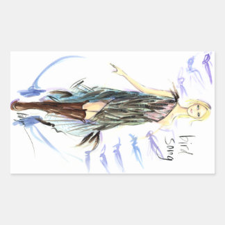 Bird Song Rectangular Sticker
