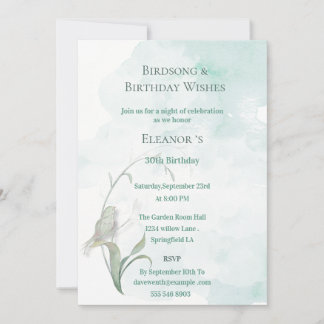Bird songs and best wishes Invitation