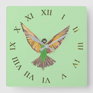 Bird Square Wall Clock