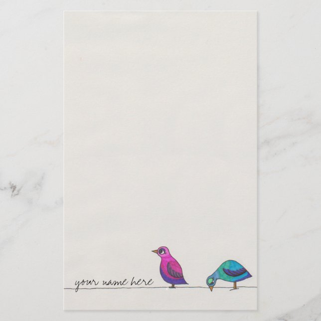 bird stationery (Front)