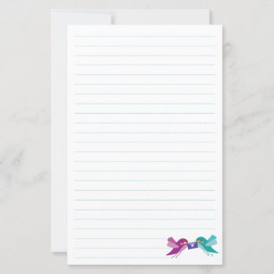 Bird Stationery Cute birds with mail