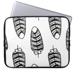 Bird striped feather pattern. Seamless pattern of Laptop Sleeve