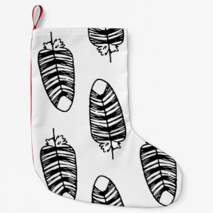 Bird striped feather pattern. Seamless pattern of Small Christmas Stocking