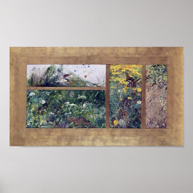 Bird Studies, Bruno Liljefors Poster (Front)