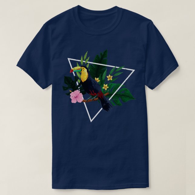 Bird Summer Retro Toucan T-Shirt (Design Front)