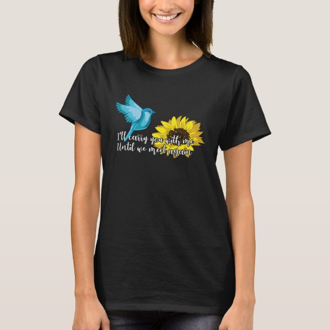 Bird Sunflower Nature Or Spiritual Person T-Shirt (Front)