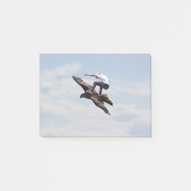 Bird Surfing Post-it Notes (Front)