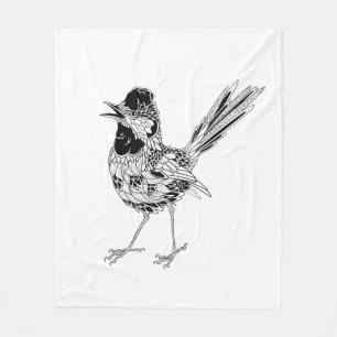 Bird Tattoo Fleece Blanket