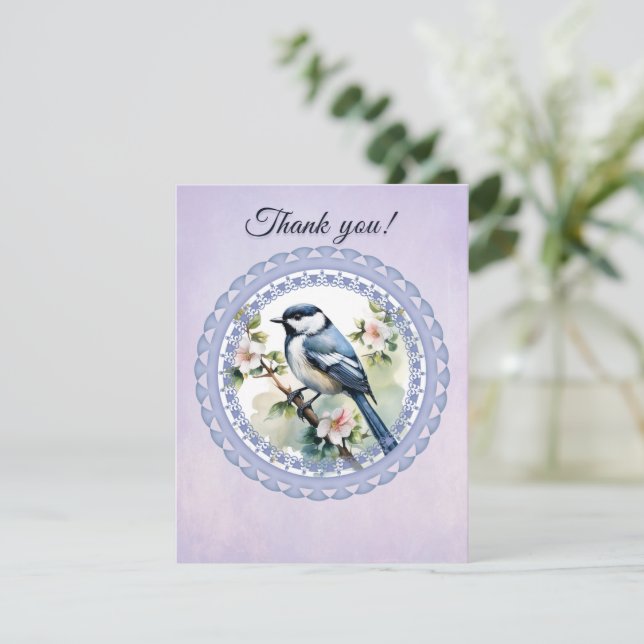 bird thank you card (Standing Front)