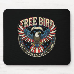 Bird This Bird Cannot Change Eagle 4th of July USA Mouse Mat