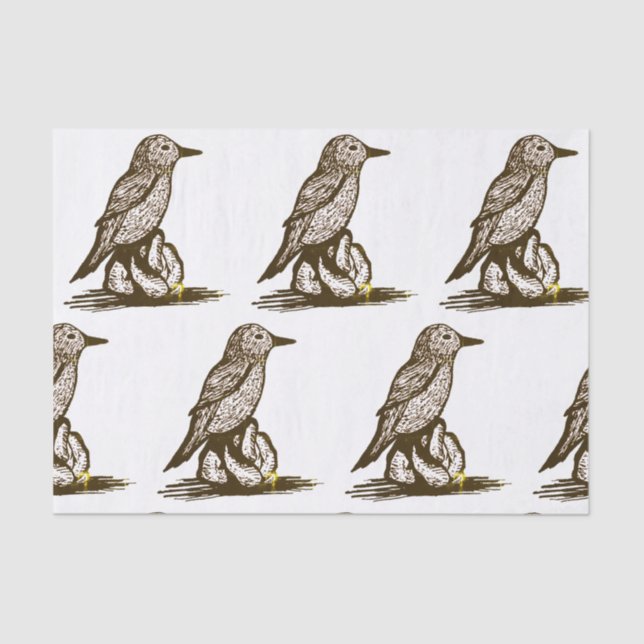 Bird tissue paper for decoupage (Front)