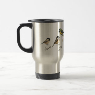 Bird Travel Mug – Garden Birds Watercolour 