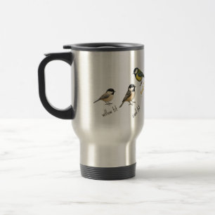 Bird Travel Mug – Garden Birds Watercolour 