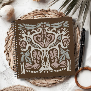 Bird Tree Ecosystem Art Hand-drawn Abstract Notebook
