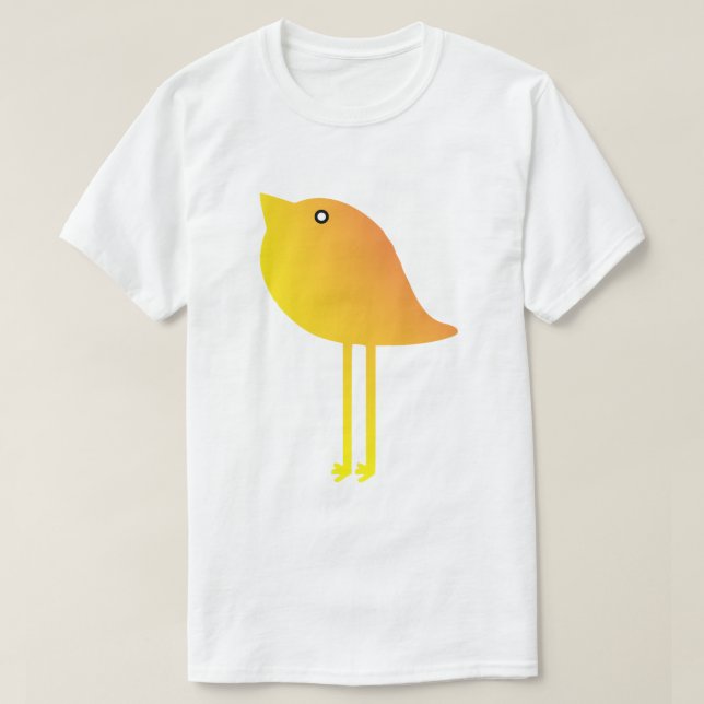 Bird Vector Yellow T-Shirt (Design Front)